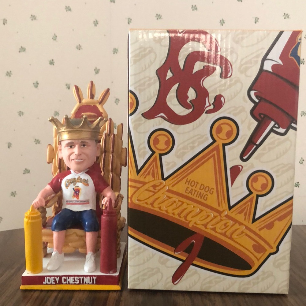 Joey Chestnut Bobblehead Brooklyn Cyclones 2024 Nathan’s Hot Dog Eating Contest
